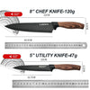6 pieces Kitchen Knife Set Everich Chef Knives Stainless Steel Nonstick Scissor Cutting Board Deals499
