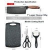 6 pieces Kitchen Knife Set Everich Chef Knives Stainless Steel Nonstick Scissor Cutting Board Deals499