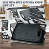 6 pieces Kitchen Knife Set Everich Chef Knives Stainless Steel Nonstick Scissor Cutting Board Deals499