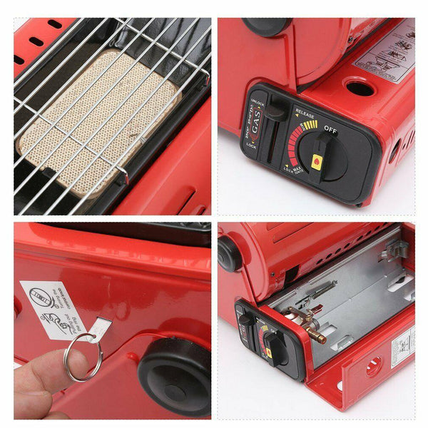 Portable Butane Gas Heater Camping Camp Tent Outdoor Hiking Camper Survival AU Black Deals499