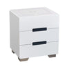 Smart Bedside Tables Side 3 Drawers Wireless Charging Nightstand LED Light USB Left Hand Connection Deals499
