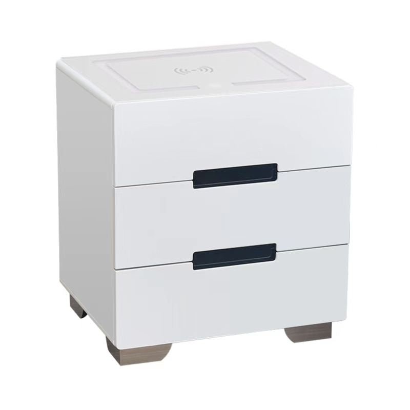 Smart Bedside Tables Side 3 Drawers Wireless Charging Nightstand LED Light USB Right Hand Connection Deals499
