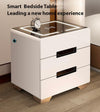 Smart Bedside Tables Side 3 Drawers Wireless Charging Nightstand LED Light USB Right Hand Connection Deals499