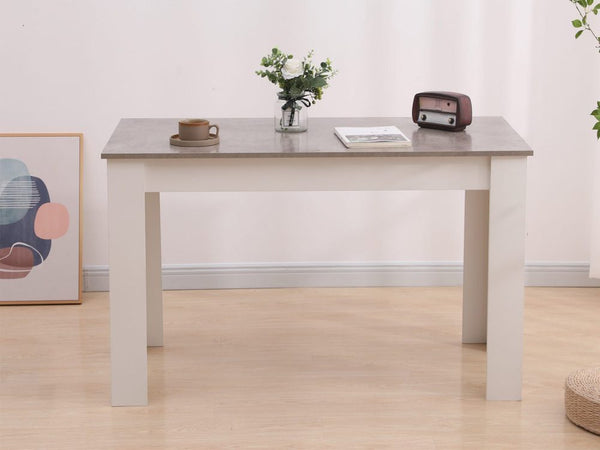 Dining Table Rectangular Wooden 120M-Grey&White Deals499