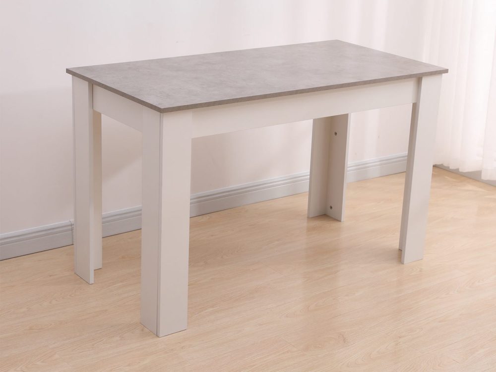 Dining Table Rectangular Wooden 120M-Grey&White Deals499