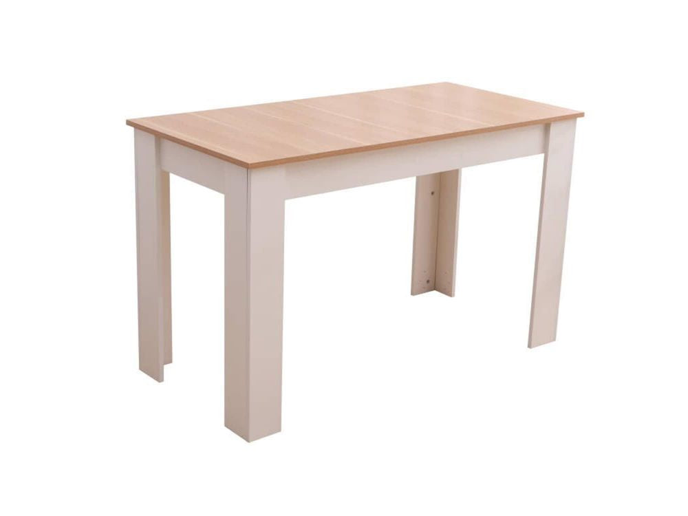 Dining Table Rectangular Wooden 120M-Wood&White Deals499