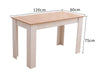 Dining Table Rectangular Wooden 120M-Wood&White Deals499