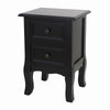 French Bedside Table Nightstand Black Set of 2 Deals499
