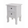 French Bedside Table Nightstand White Set of 2 Deals499