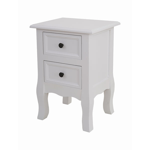 French Bedside Table Nightstand White Set of 2 Deals499