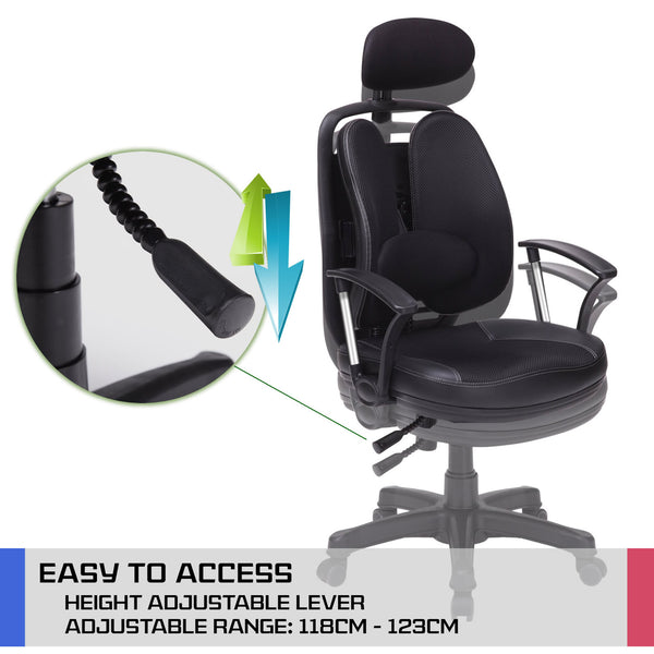 Korean Black Office Chair Ergonomic SUPERB Deals499