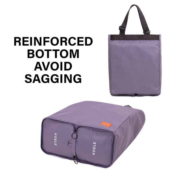 KOELE Purple Shopper Bag Tote Bag Foldable Travel Laptop Grocery KO-SHOULDER Deals499
