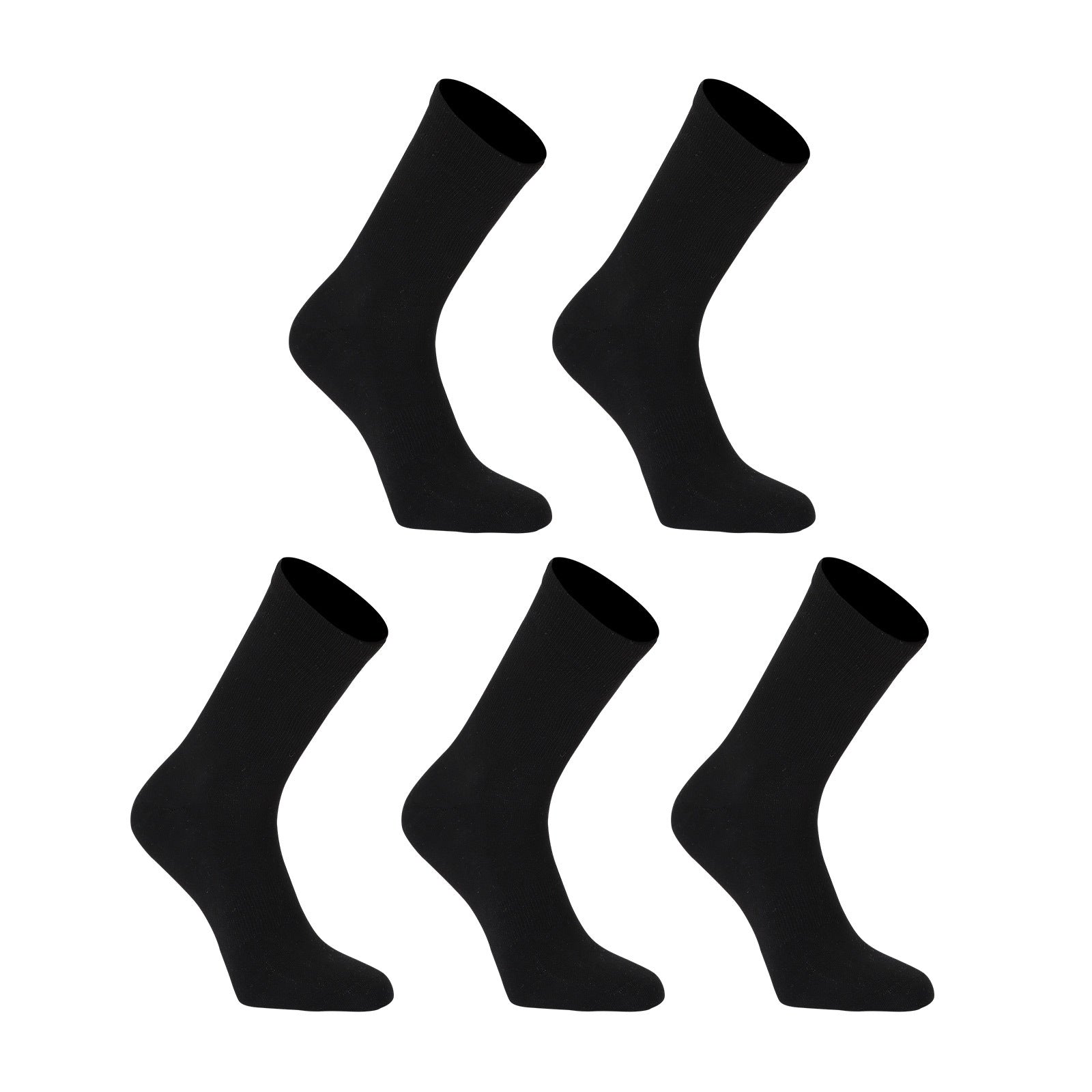 Rexy 5 Pack Medium Black 3D Seamless Crew Socks Slim Breathable from Deals499 at Deals499