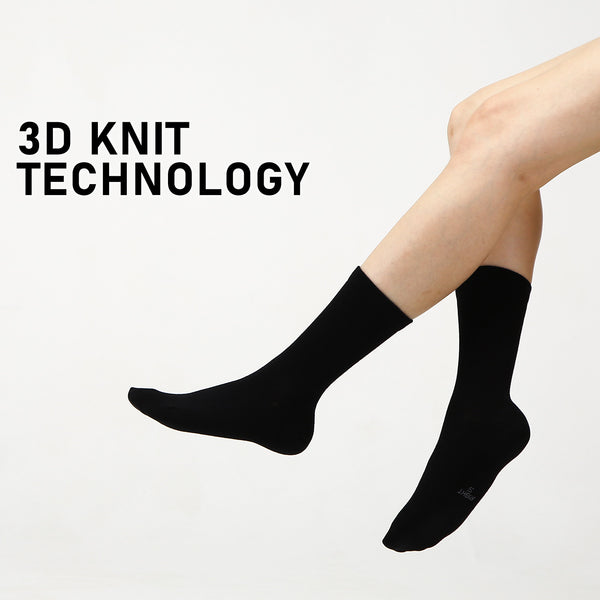 Rexy 5 Pack Medium Black 3D Seamless Crew Socks Slim Breathable from Deals499 at Deals499