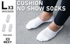 Rexy 3 Pack Large White Cushion No Show Ankle Socks Non-Slip Breathable from Deals499 at Deals499