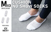 Rexy 3 Pack Medium White Cushion No Show Ankle Socks Non-Slip Breathable from Deals499 at Deals499