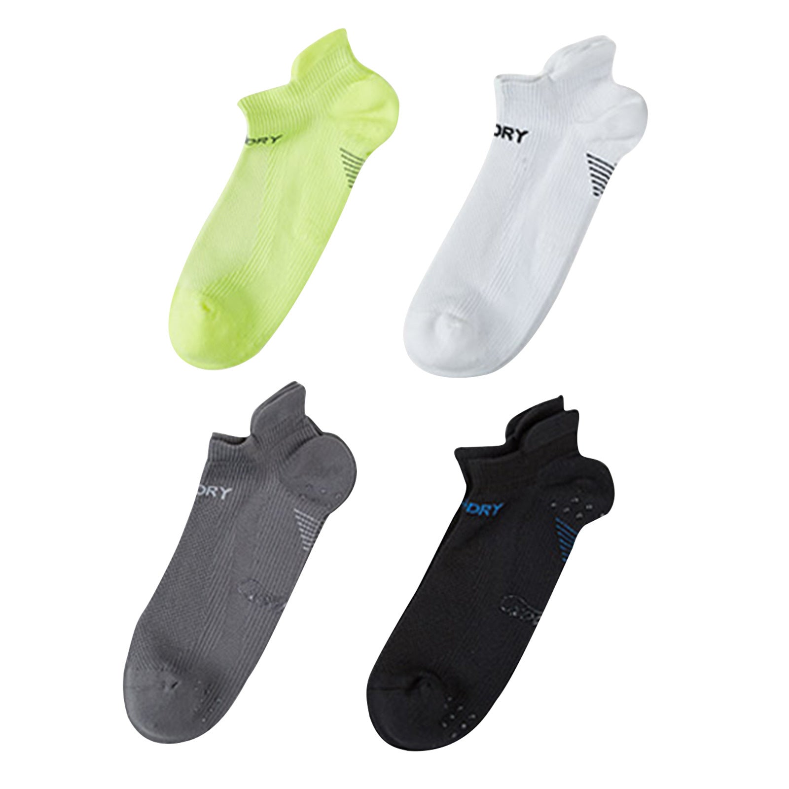 Rexy 4 Pack Medium Multi Colour Seamless Sport Sneakers Socks Non-Slip Heel Tab from Deals499 at Deals499