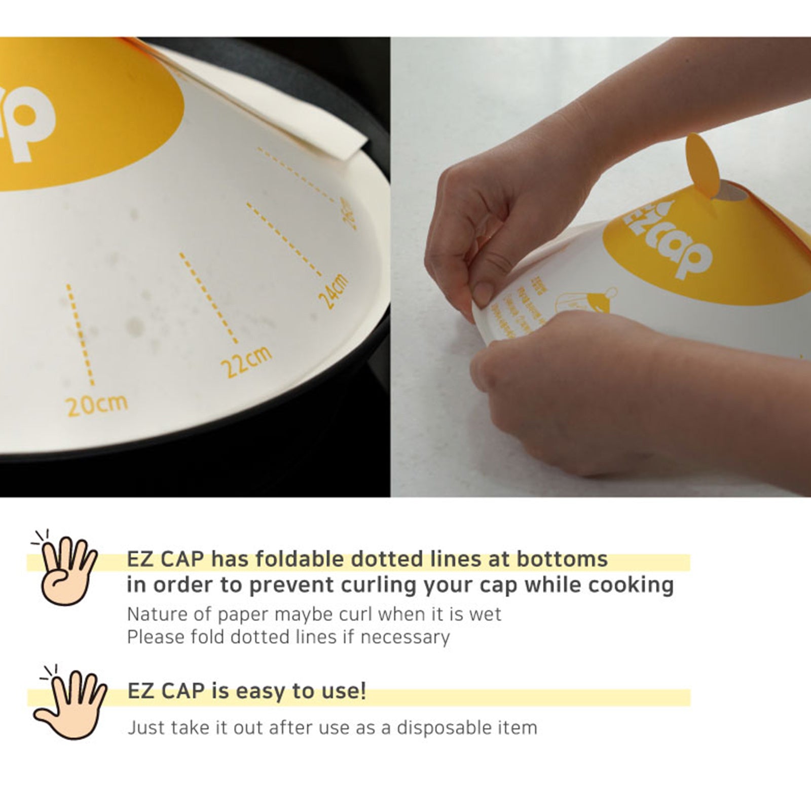 EZ Cap 50X Paper Lid for Frypan Disposable Cooking Pan Cap Deals499
