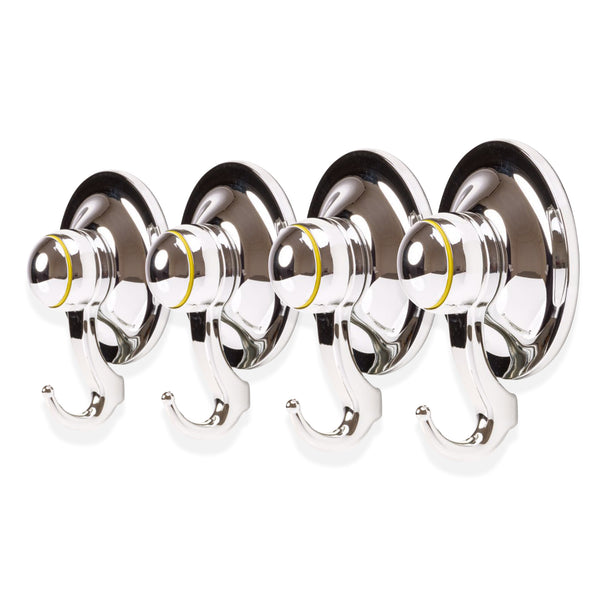 KiahLoc 4PC Chrome 72mm Suction Hook Removable Deals499