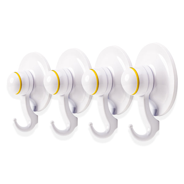 KiahLoc 4PC White 72mm Suction Hook Removable Deals499