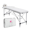 Forever Beauty White Portable Beauty Massage Table Bed Therapy Waxing 2 Fold 55cm Aluminium Deals499