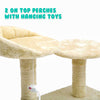 Paw Mate 130cm Beige Cat Tree Soho Multi Level Scratcher Deals499