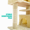 Paw Mate 130cm Beige Cat Tree Soho Multi Level Scratcher Deals499