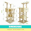 Paw Mate 130cm Beige Cat Tree Soho Multi Level Scratcher Deals499