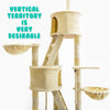 Paw Mate 262cm Beige Cat Tree Paradise Multi Level Scratcher Deals499