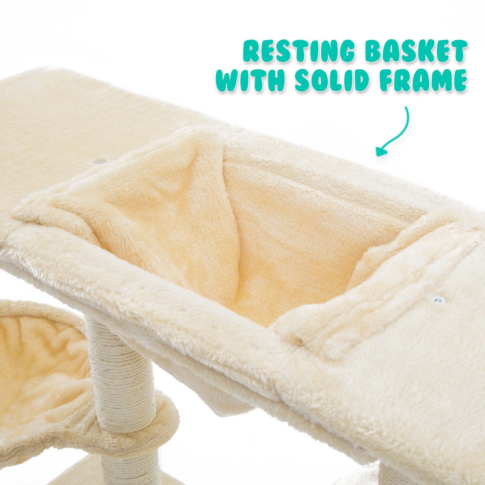 Paw Mate 100cm Beige Cat Tree Atacama Multi Level Scratcher Deals499