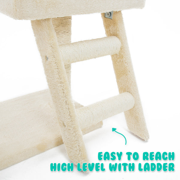 Paw Mate 100cm Beige Cat Tree Atacama Multi Level Scratcher Deals499