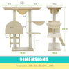 Paw Mate 100cm Beige Cat Tree Atacama Multi Level Scratcher Deals499