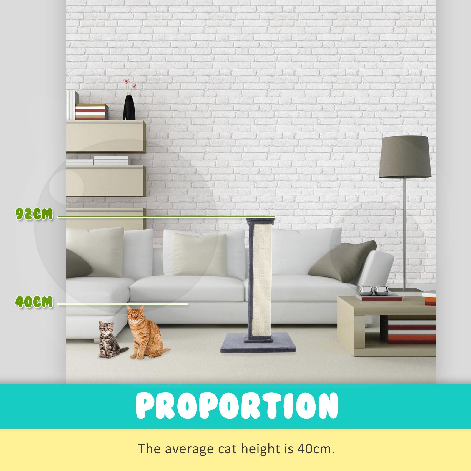 Paw Mate 92cm Grey Cat Tree Noppo Multi Level Scratcher Deals499