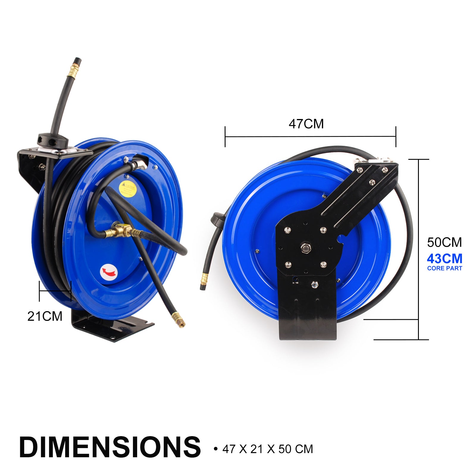 Dynamic Power Air Hose Reel Automotive Industrial 15m Retractable Rewind Deals499