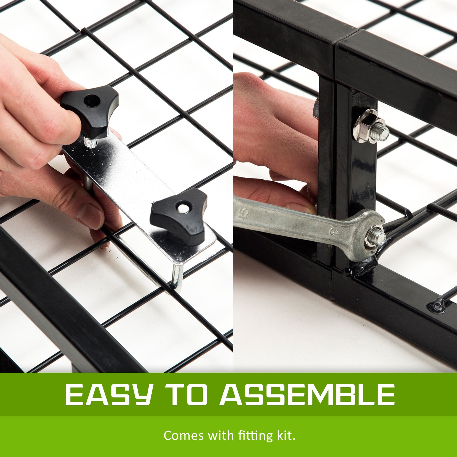 Dynamic Power Black Steel Roof Rack Luggage Carrier Basket 4WD 121cm Deals499