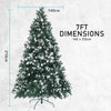 Home Ready 7Ft 210cm 1290 tips Green Snowy Christmas Tree Xmas Pine Cones + Bauble Balls Deals499