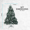 Home Ready 5Ft 150cm 720 tips Green Snowy Christmas Tree Xmas Pine Cones Deals499