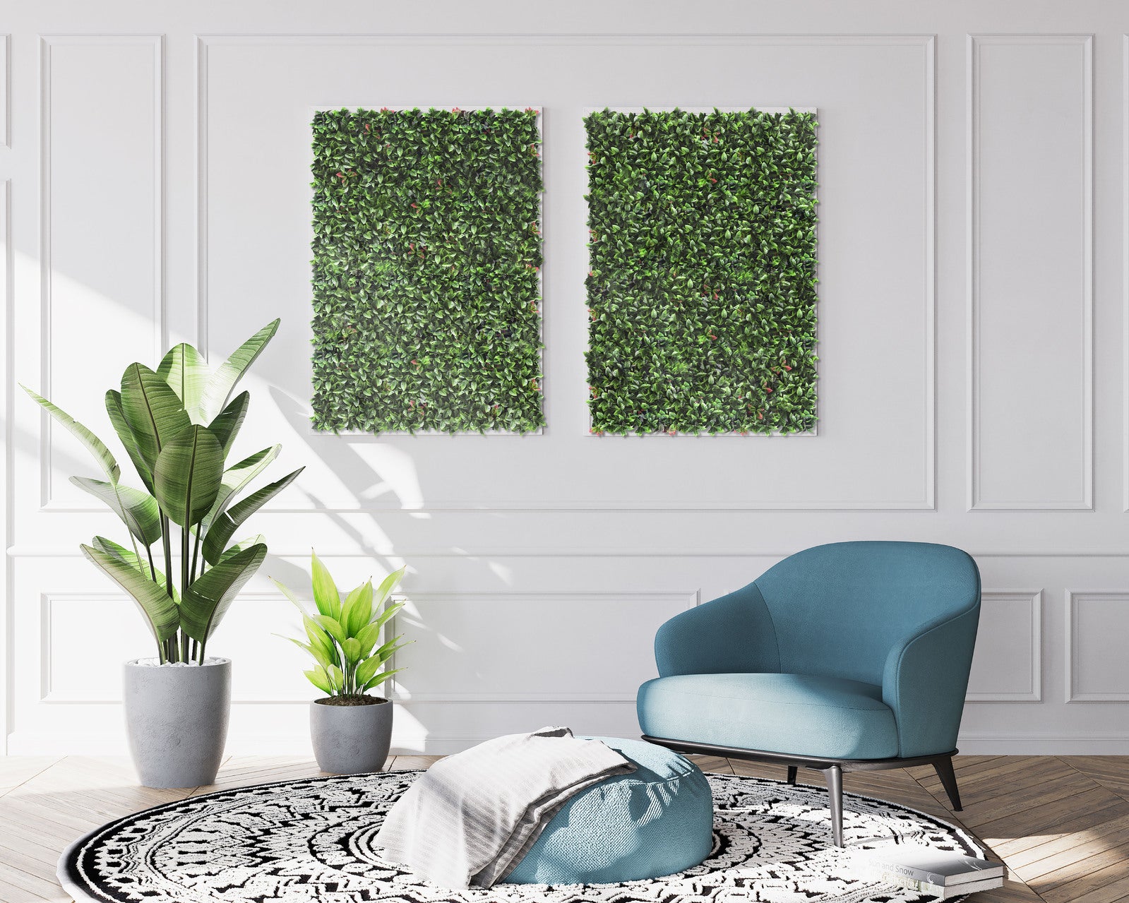 12 x Artificial Plant Wall Grass Panels Vertical Garden Tile Fence 50X50CM Deals499