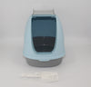 Portable Hooded Cat Toilet Litter Box Tray House with Handle and Scoop Blue Deals499