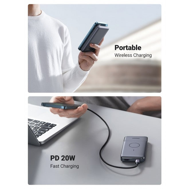 UGREEN 40826 Power Bank 10000mAh 20W Power Delivery Quick Charge 7.5W Magnetic Wireless Charger Deals499