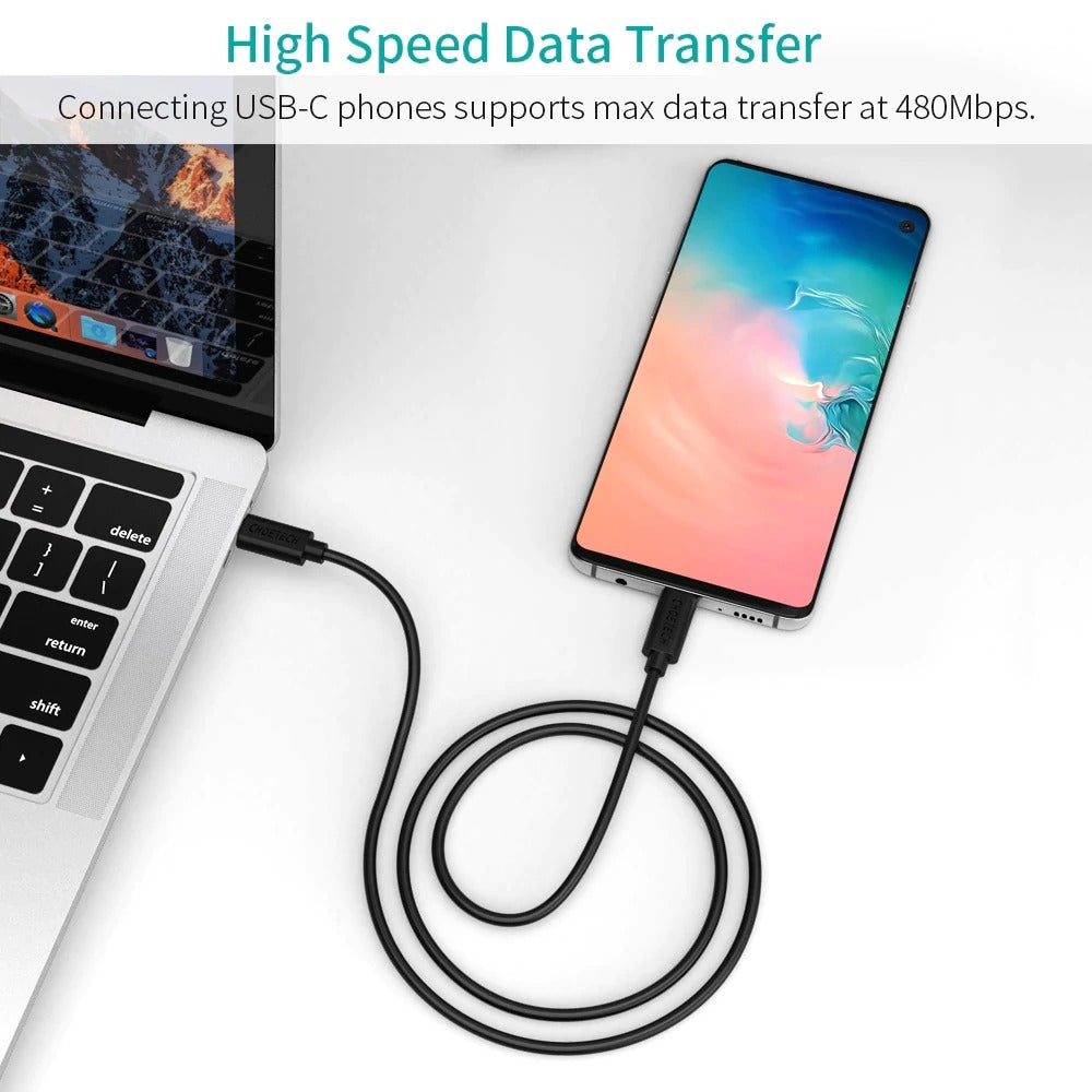 CHOETECH CC0003 USB-C to USB-C Cable 2M White Deals499