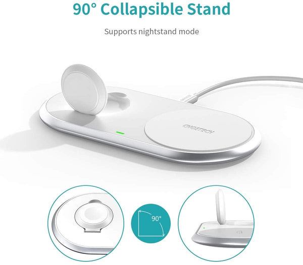 CHOETECH T317 2-in-1 Dual Wireless Charger Pad (MFI Certified) Deals499