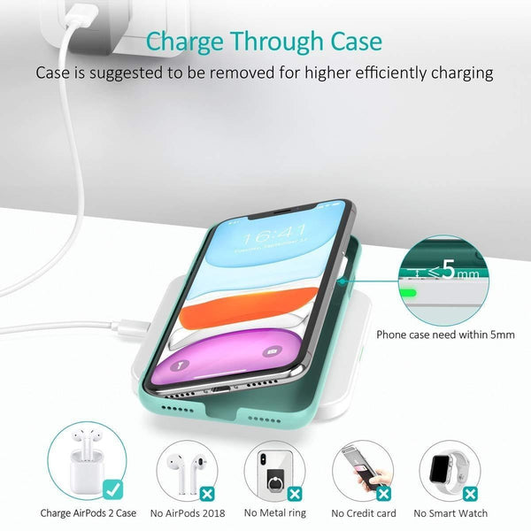 CHOETECH T511BW Qi Certified Fast Wireless Charging Pad Black And White 2 Pack Deals499