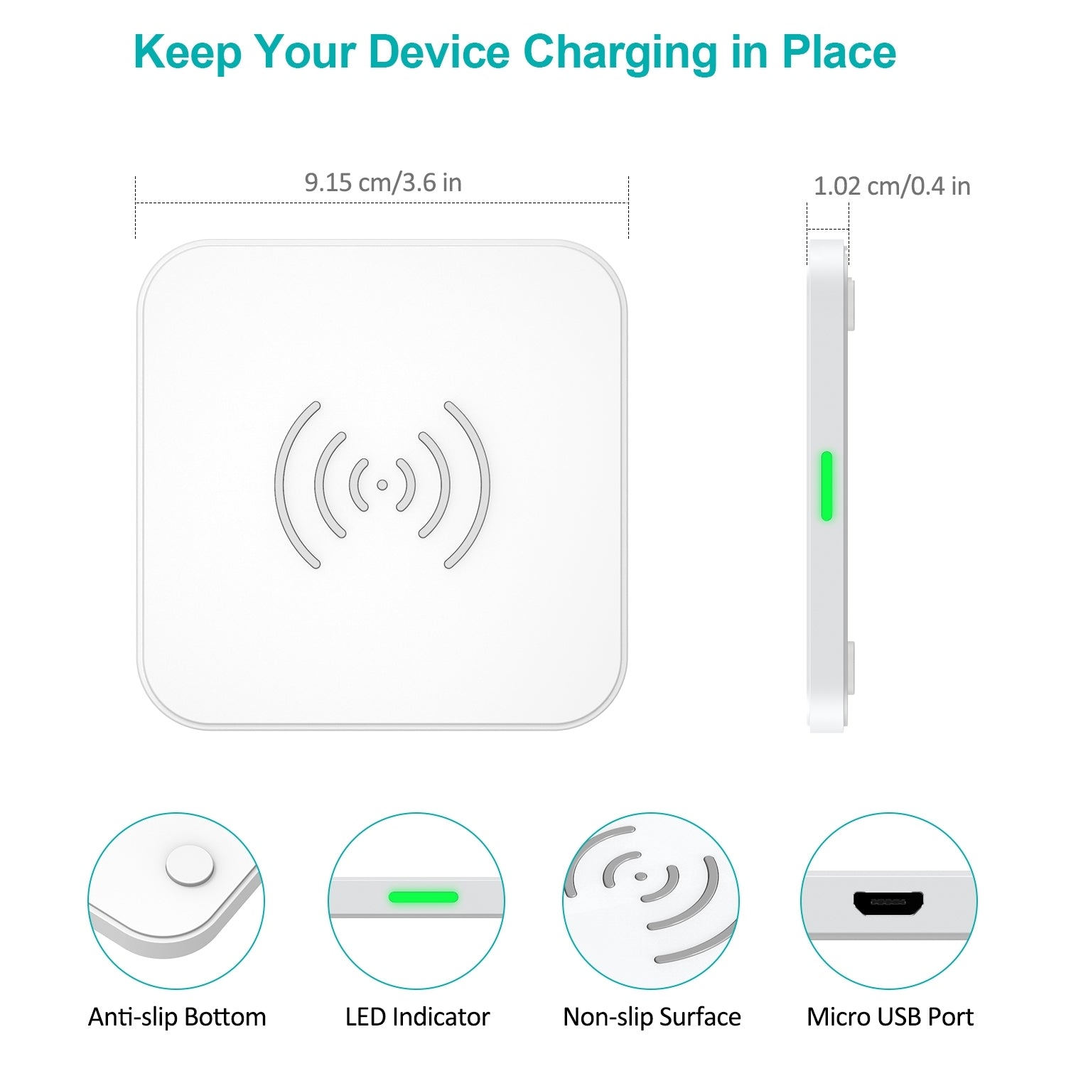 CHOETECH T511-S Qi Certified 10W/7.5W Fast Wireless Charger Pad (White) Deals499