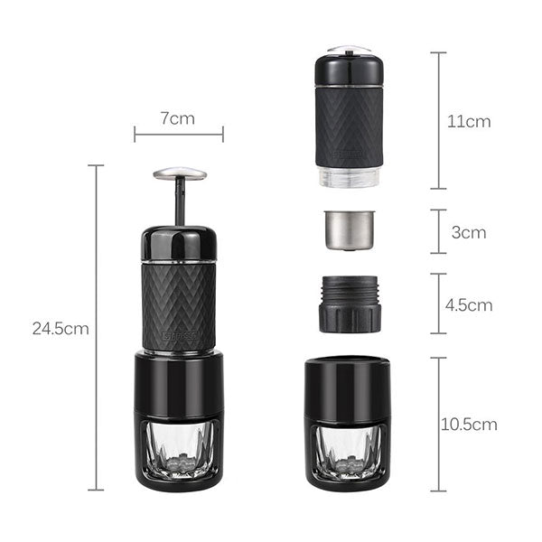 STARESSO Coffee Maker Red Dot Award Winner Portable Espresso Cappuccino Quick Cold Brew Manual Coffee Maker Machines All in One - Black Deals499