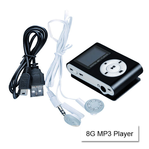 Mini Clip 16G MP3 Music Player With USB Cable & Earphone Silver Deals499