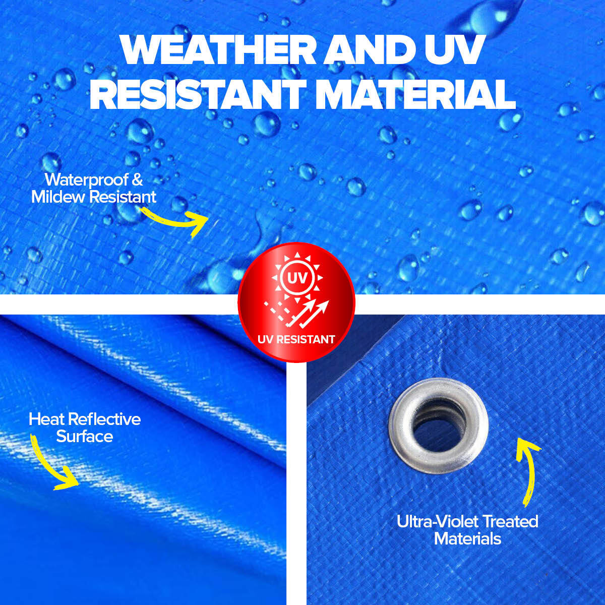 Handy Hardware Tarpaulin UV Resistant Waterproof Strong Durable 9m Deals499