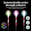 Christmas By Sas 24PCE Solar Stakes Red & White Striped Colour Changing 36cm Deals499
