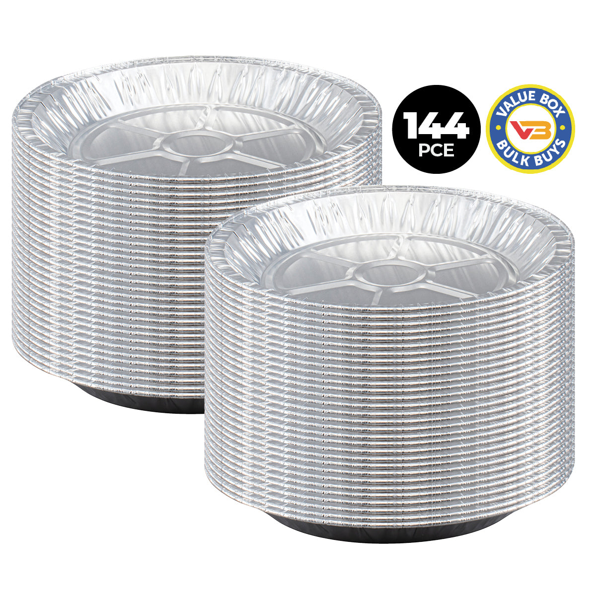 Home Master 144PCE Aluminium Foil Trays Round Premium Quality 22.5cm Deals499