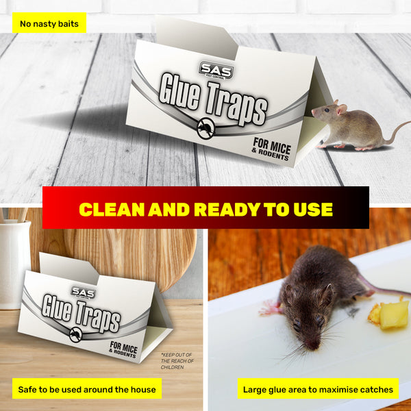 SAS Pest Control 96PCE Mice Rodent Traps Poison Free Non-Toxic 13.5 x 17.5cm Deals499